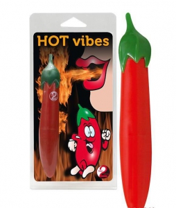 Вибратор в виде перчика "Hot Vibes" красный