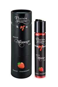 Массажное масло "Plaisirs Secrets" с ароматом и вкусом клубники, 59ml