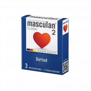 Презервативы "Masculan Dotted" розовые, с пупырышками, 3шт