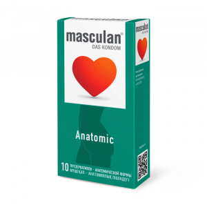 Презервативы "Masculan Anatomic" анатомические, розовые, 10шт