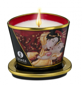 Массажная свеча "Shunga Romance" с ароматом клубника - шампанское, 170ml