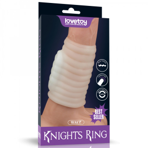 Насадка с вибрацией "Knights Ring" открытая, белая