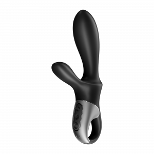 Массажер простаты с вибрацией и подогревом "Satisfyer Heat Climax +" + приложение, черный