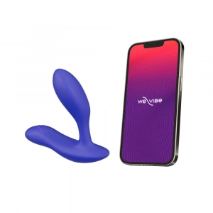 Массажер простаты "We-Vibe Vector +" на дистанционном управлении + приложение, голубой