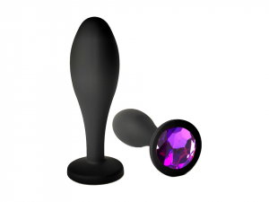 Пробка с фиолетовым кристаллом "Vandersex" черная капля, M