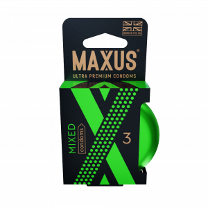 Презервативы ассорти "Maxus Mixed" в жестяном футляре, 3шт