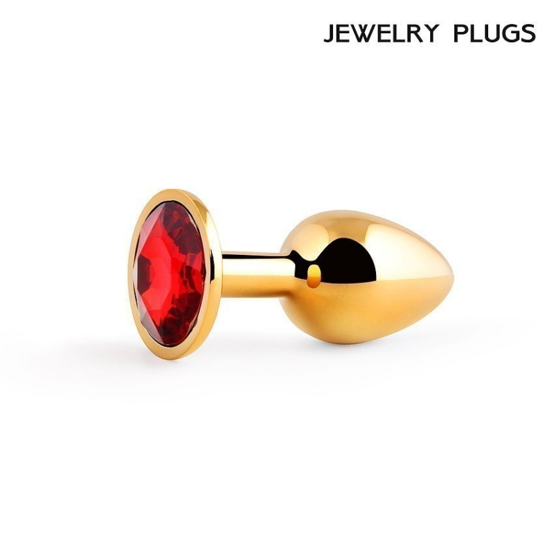 Пробка с красным кристаллом "Jewerly Plugs" металл, S 