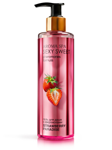 Гель для душа с ароматом клубники и феромонами "Aroma Spa Sexy Sweet Strawberry Paradise" 200ml